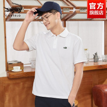 Crocodile polo shirt mens short sleeve Joker T-shirt mens summer 2021 New loose half sleeve shirt thin