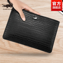 Crocodile Mens Handbag Genuine Leather Bag Kit Youth Fashion Casual Hand Grip Bag Hand Grab Bag Bull Leather Surge Letter Enveloping Male Bag