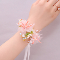 Bridesmaid Wrist Flower Wedding Supplies Brides European Wedding Simulation Brides Sisters Group hipster Hand Flower