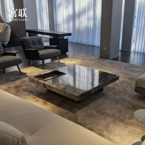 Italian High-end Pole Minimalist Tea Table Designer Boteco Villa Large Flat Floor Living Room Art Square Extravagant tea table