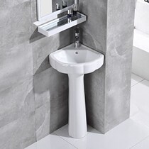 Column basin washbasin household floor-standing wash basin triangle column basin small apartment mini balcony bathroom simple