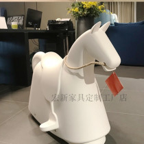 Spot glass steel chair Kindergarten children shaking horse shape chair decoration parts