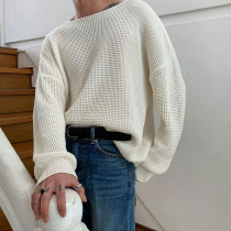 First * Taolin 2021 spring new mens handsome loose hollow long-sleeved base sweater mens wild sweater