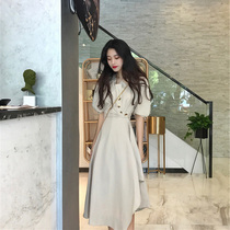 Hepburn style French retro Yamamoto temperament is very fairy over the knee French Super fairy Platycodon sweet dress children summer