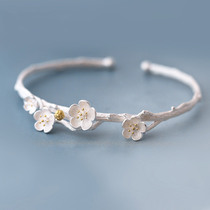 Flower shadow Plum Blossom series S925 sterling silver bracelet female light luxury niche simple exquisite bracelet birthday gift to girlfriend
