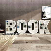 Childrens Bookshelves Creative School Walls Display Racks Iron Art Letters Shelf Library Floor Shelf Online Red Bookcase