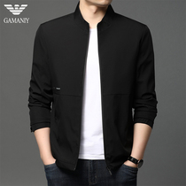 Qi Armani Yali collar jacket men spring and autumn new jacket shirt business casual mens coat spring wear tide