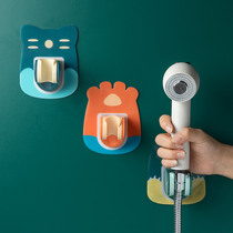 Punch-free fixed shower head hanging seat shower suction cup bracket shower head bathroom toilet accessories base