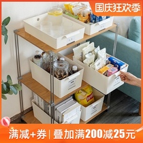 Household cosmetics storage box kitchen finishing box student dormitory sundries storage basket plastic desktop storage artifact