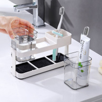Couple simple mouthwash cup set toothbrush cup tooth cylinder toilet plastic toothbrush shelf creative brush Cup