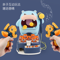 Beat the desktop boring game Childrens puzzle early education baby play Gopher luminous toy Shooting scoring toy