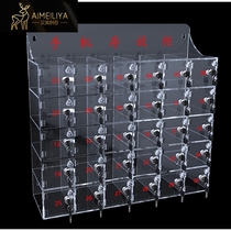 Transparent mobile phone storage cabinet safe deposit box storage box storage box worker employee storage locker with lock cabinet