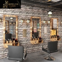 Bathroom beauty Household desktop wall hair cut barber shop Mirror cabinet One-piece single-sided decoration combination frame