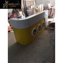 Early Education Center Roast Lacquer Former Table Table Art Training Institution Reception Desk Kindergarten Front Office Pro-Child Garden Bar