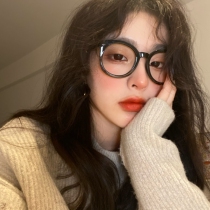 (Xie Xintong) big round frame retro temperament niche wild 2020 classic glasses frame crab yellow grocery store