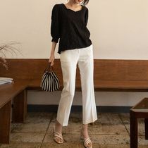 Western dress pants woman 90% small sub microlatrpants covety high waist straight drum pants Slim Pro White Pants Summer Thin