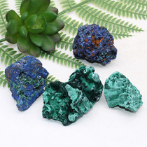 Red Jintian natural crystal raw stone mineral crystal specimen Stone green malachite blue copper mine popular science teaching strange stone