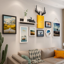 Nordic photo wall decoration wall sofa background wall personality restaurant photo frame hanging wall sticker combination picture frame free of punching