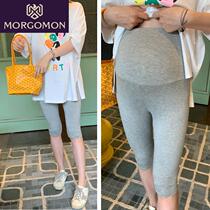 MORGOMON pregnant woman with underpants summer slim outside wearing pregnant woman pants spring summer pants 7-pants YE0509