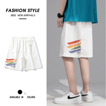Printed sports shorts Mens loose casual basketball pants Summer thin fashion versatile Wei pants five-point pants