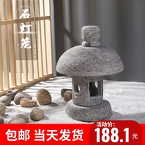 Stone lantern Japanese garden lamp ornaments green stone lighthouse Japanese stone lamp outdoor villa garden landscape stone lamp