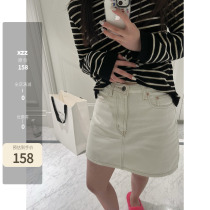 Xzz charmingl particularly well worn denim skirt half body skirt woman a short skirt (bring your own safety pants)