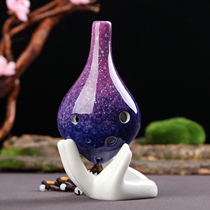 (Flagship store) 6-hole Alto C tune long mouth colorful professional performance Ocarina 6AC tune Ocarina school piano