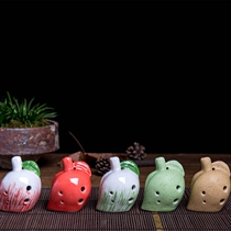 (Flagship Store) 6 Holes Pottery Flute Fruit Styling Children Folk Musical Instruments Small Pottery Flute Crafts