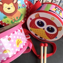 (Flagship store) childrens double-sided drum wooden double-sided hand drum traditional newborn baby percussion instrument treasure