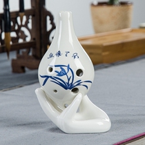 (Flagship store) Ocarina six-hole ceramic Alto Hongyin 6-hole ocarina to send lanyard long-mouth Ocarina