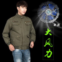 Air-conditioning clothing cotton clothes with fan Mens anti-ironing welding refrigeration cooling heat prevention workers summer breathable wind