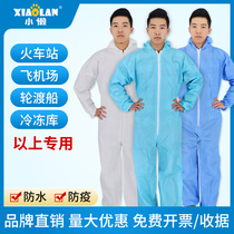 Disposable Protective Clothing Conjoined Whole Body Farm Breeding Pig With Dust-Proof Waterproof Spray Paint With Cap Special Isolated Coat