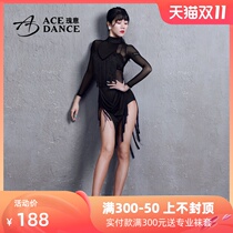 ACEdance Magnificent Female Adult Latin Dance Costume Sexy Tassel Stitching Performance Competition Dance Skirt WQ188