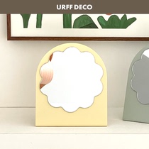 URFF DECO patent FAFA flower makeup mirror ins HD metal desktop dressing table mirror girl