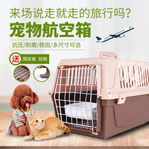 Pet flight box dog cat small and medium-sized dog out travel check box large portable check cat cage