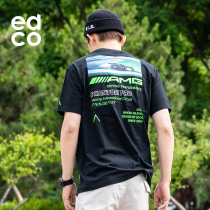 EDCO AMG co-name 2020 new T-shirt men and women cotton T-shirt couples round neck short sleeve racing print