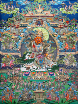 Eight Road Fortune God portrait Tibetan secret treasure Tianwang photo paper printing plastic seal wins pure hand-painted Buddhist thangka T2