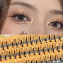 Rice straw man false eyelash sandwich fairy wool natural emulation A type Andromeda nano fine grafting single cluster of eyelashes