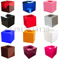 Acrylic lottery box Lottery box Transparent large medium and small 20CM lottery box Love box Voting box election box