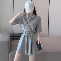 Net Red Casual Sports Suit Women Summer 2022 New Loose Reduction Age Fashion Fried Street Wide Leg Shorts Skirt two sets