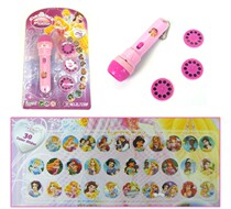 Childrens early education projector Flashlight pattern Mini luminous projection light Child baby bedtime story toy light