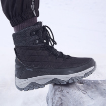 Winter snow boots womens waterproof non-slip high-top plus velvet ski shoes mens northeast warm outdoor snow town couple cotton shoes