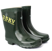 Shuangan 35kv insulated boots high and low voltage electrical equipment operation auxiliary foot protection short boots 25cm electrical labor insurance