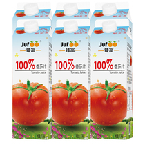 Zhenfu pure juice 100% tomato juice 1kg * 6 large bottle without sugar salt tomato juice fruit and vegetable juice drink drink