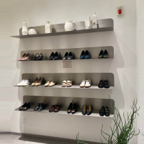 Net Red Shoe Rack Shoes Shop Upper Wall Show Shelf Stainless Steel Metal Separator Shelve Nordic Multilayer Composition Bag rack