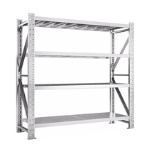 304 Stainless Steel Warehousing Shelf Warehouse Basement Cold Storage Storeroom Storeroom Storage Shelf Commercial Multilayer Heavy