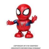 Shi family can dance Spider-man robot Spider-man toy Light music electric childrens gift