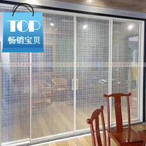 Custom Art Clip Silk Glass Partition Screen Background R Xuanu Guan Fireproof Clip Juan Bedroom Living Room Chinese Steel Chemical Glass