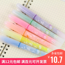 Hobby Fruit Fruit Fluorescent Pen Two Head Mark Students with color pen label yellow notes color pen 6191