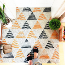 Household entry door can be cut foot mat foyer entrance carpet doormat non-slip rub soil into the door Foreign trade silk circle mat